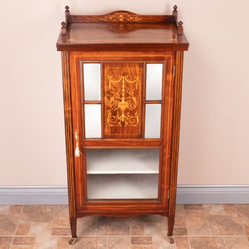 INLAID ROSEWOOD MUSIC CABINET - ADDITIONAL PHOTO 1