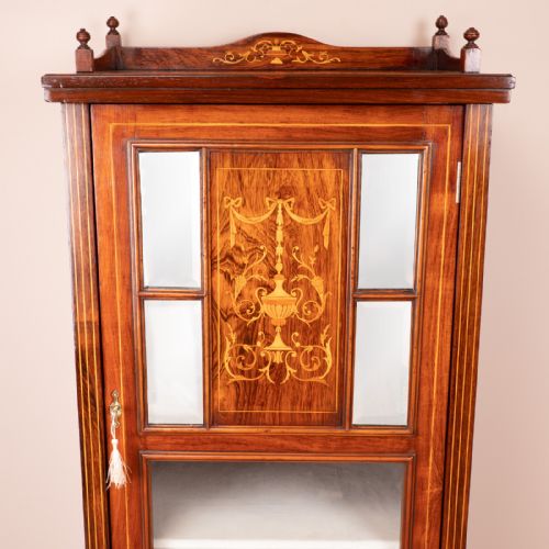 INLAID ROSEWOOD MUSIC CABINET - ADDITIONAL PHOTO 4