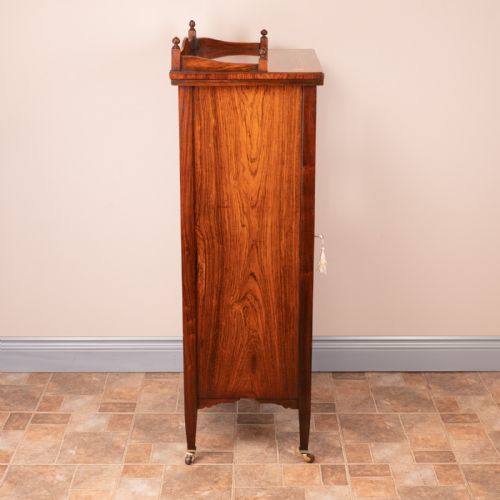 INLAID ROSEWOOD MUSIC CABINET - ADDITIONAL PHOTO 6