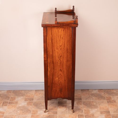 INLAID ROSEWOOD MUSIC CABINET - ADDITIONAL PHOTO 7