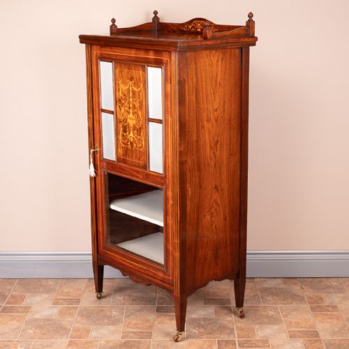 INLAID ROSEWOOD MUSIC CABINET - ADDITIONAL PHOTO 8