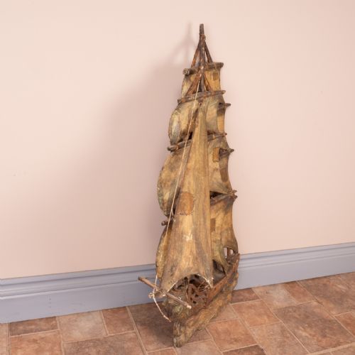 CARVED WOODEN GALLEON MODEL - ADDITIONAL PHOTO 2