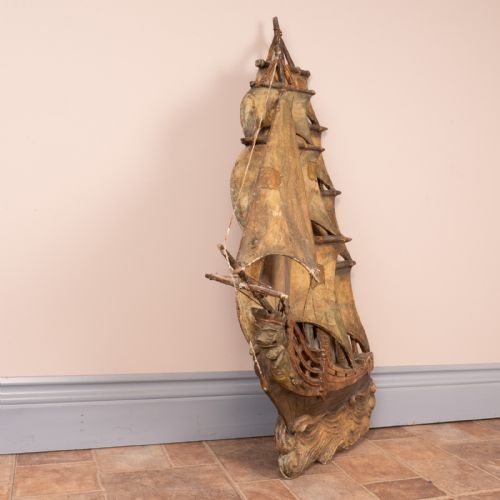 CARVED WOODEN GALLEON MODEL - ADDITIONAL PHOTO 3