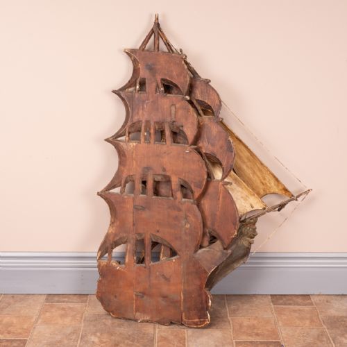 CARVED WOODEN GALLEON MODEL - ADDITIONAL PHOTO 7