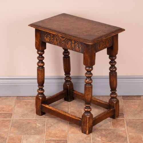 CARVED OAK JOINT STOOL - ADDITIONAL PHOTO 10