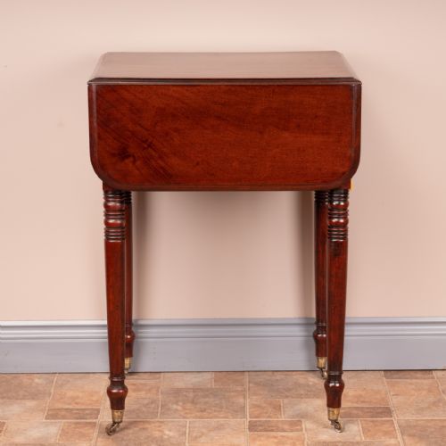 19THC MAHOGANY PEMBROKE WORK TABLE - ADDITIONAL PHOTO 3