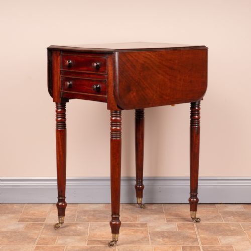 19THC MAHOGANY PEMBROKE WORK TABLE - ADDITIONAL PHOTO 4