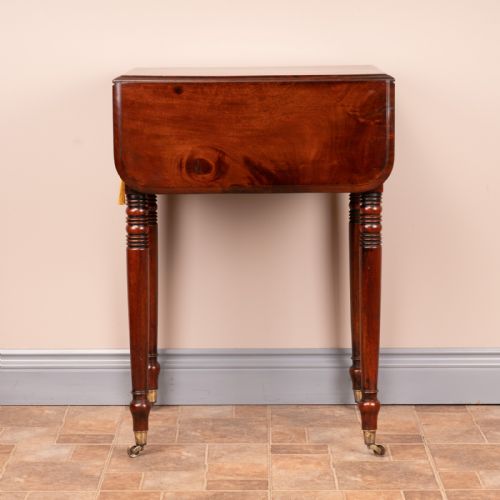19THC MAHOGANY PEMBROKE WORK TABLE - ADDITIONAL PHOTO 6