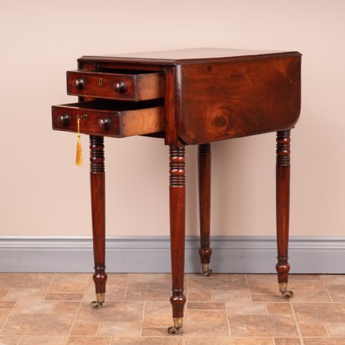 19THC MAHOGANY PEMBROKE WORK TABLE - ADDITIONAL PHOTO 7