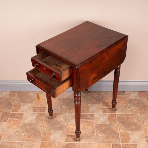 19THC MAHOGANY PEMBROKE WORK TABLE - ADDITIONAL PHOTO 8