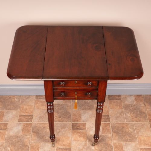 19THC MAHOGANY PEMBROKE WORK TABLE - ADDITIONAL PHOTO 11