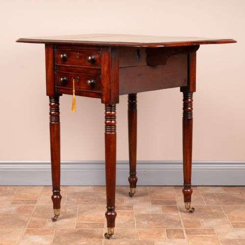 19THC MAHOGANY PEMBROKE WORK TABLE - ADDITIONAL PHOTO 12