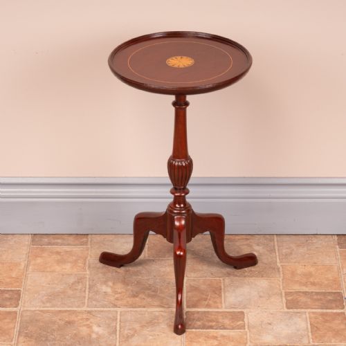 good quality inlaid mahogany wine table - CATEGORY: ANTIQUE TABLES - DATED 1920
