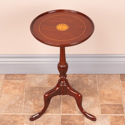 GOOD QUALITY INLAID MAHOGANY WINE TABLE - ADDITIONAL PHOTO 2