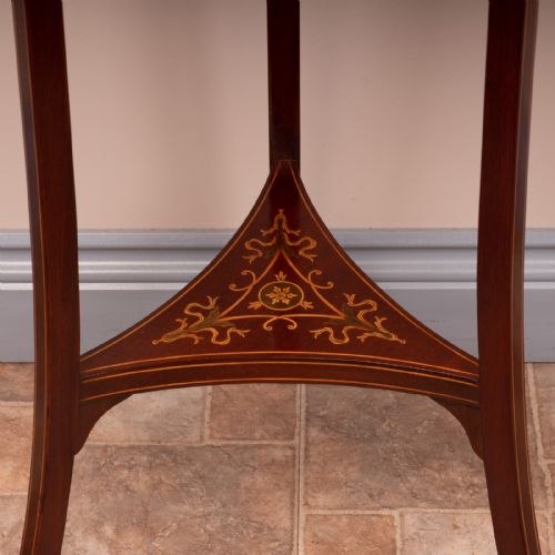 EDWARDIAN INLAID MAHOGANY JARDINIERE PLANT STAND - ADDITIONAL PHOTO 7