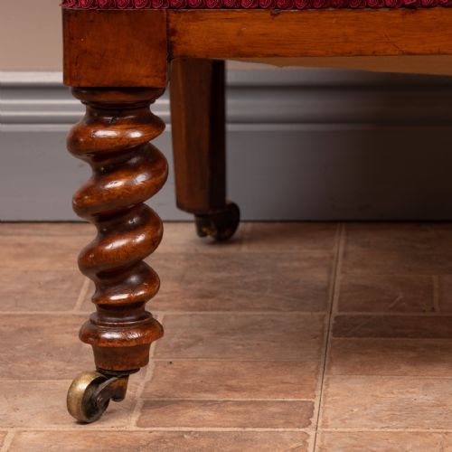 19THC WALNUT BARLEY TWIST PRIE DIEU CHAIR - ADDITIONAL PHOTO 13