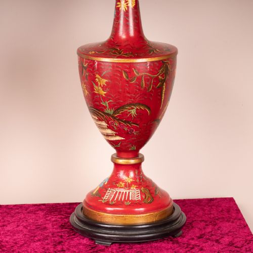 PAIR OF CHINOISERIE STYLE TABLE LAMPS - ADDITIONAL PHOTO 5