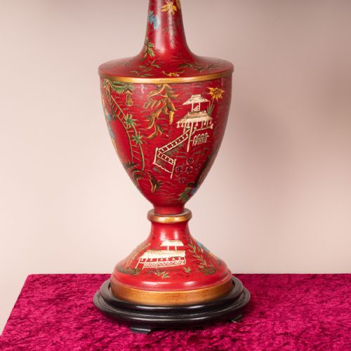 PAIR OF CHINOISERIE STYLE TABLE LAMPS - ADDITIONAL PHOTO 6