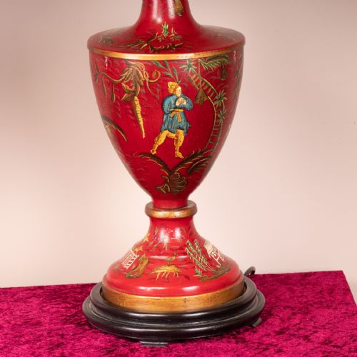 PAIR OF CHINOISERIE STYLE TABLE LAMPS - ADDITIONAL PHOTO 8