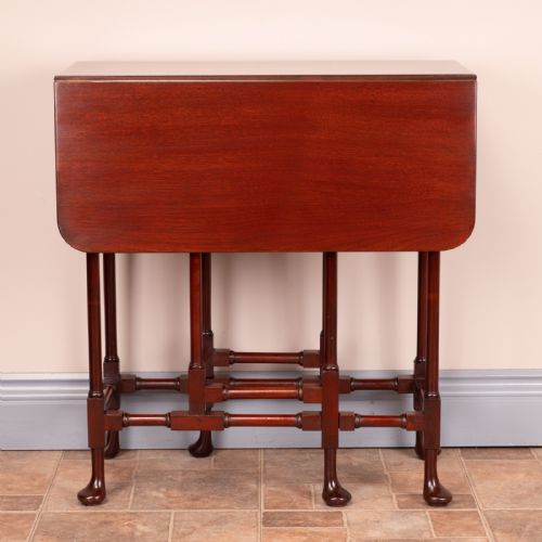 GOOD QUALITY MAHOGANY SPIDER LEG DROP LEAF TABLE - ADDITIONAL PHOTO 2