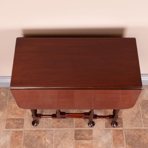 GOOD QUALITY MAHOGANY SPIDER LEG DROP LEAF TABLE - ADDITIONAL PHOTO 3