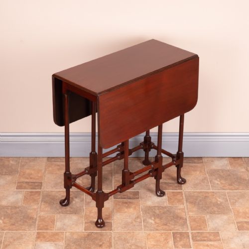 GOOD QUALITY MAHOGANY SPIDER LEG DROP LEAF TABLE - ADDITIONAL PHOTO 4