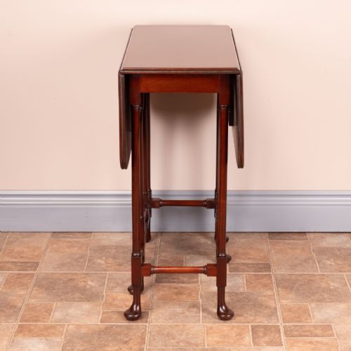 GOOD QUALITY MAHOGANY SPIDER LEG DROP LEAF TABLE - ADDITIONAL PHOTO 5