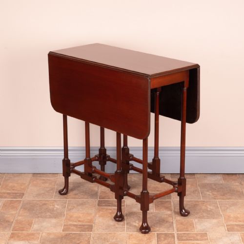 GOOD QUALITY MAHOGANY SPIDER LEG DROP LEAF TABLE - ADDITIONAL PHOTO 6