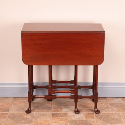 GOOD QUALITY MAHOGANY SPIDER LEG DROP LEAF TABLE - ADDITIONAL PHOTO 7