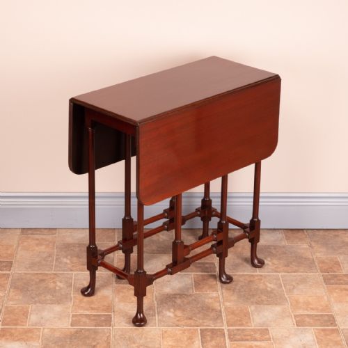 GOOD QUALITY MAHOGANY SPIDER LEG DROP LEAF TABLE - ADDITIONAL PHOTO 8