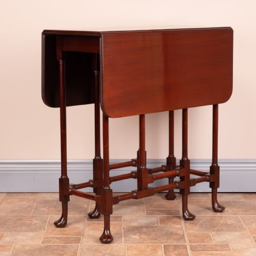 GOOD QUALITY MAHOGANY SPIDER LEG DROP LEAF TABLE - ADDITIONAL PHOTO 9