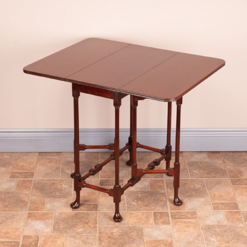 GOOD QUALITY MAHOGANY SPIDER LEG DROP LEAF TABLE - ADDITIONAL PHOTO 10