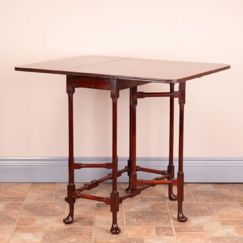 GOOD QUALITY MAHOGANY SPIDER LEG DROP LEAF TABLE - ADDITIONAL PHOTO 11