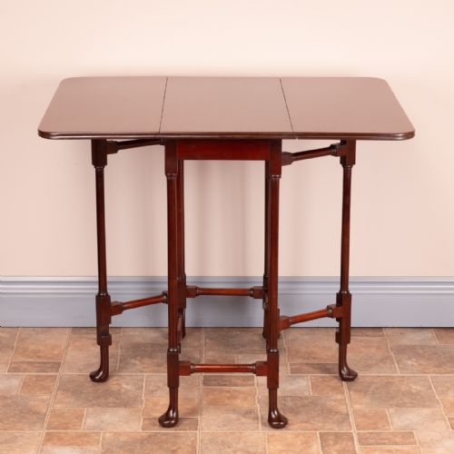 GOOD QUALITY MAHOGANY SPIDER LEG DROP LEAF TABLE - ADDITIONAL PHOTO 13