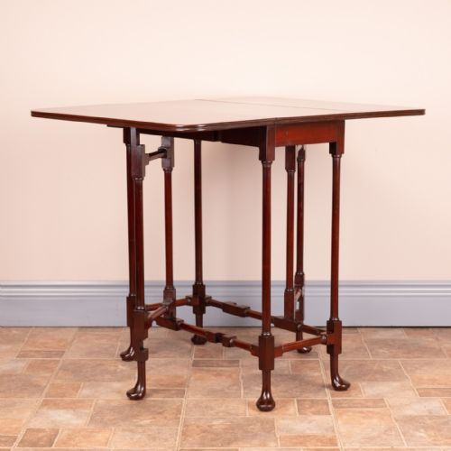 GOOD QUALITY MAHOGANY SPIDER LEG DROP LEAF TABLE - ADDITIONAL PHOTO 14
