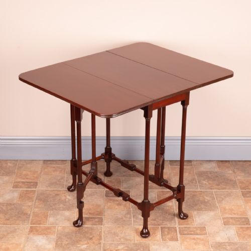 GOOD QUALITY MAHOGANY SPIDER LEG DROP LEAF TABLE - ADDITIONAL PHOTO 15