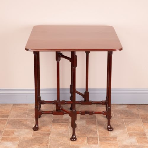 GOOD QUALITY MAHOGANY SPIDER LEG DROP LEAF TABLE - ADDITIONAL PHOTO 16