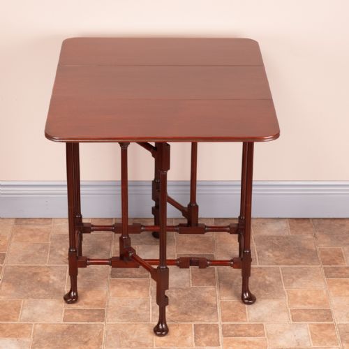GOOD QUALITY MAHOGANY SPIDER LEG DROP LEAF TABLE - ADDITIONAL PHOTO 17