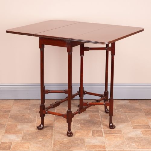 GOOD QUALITY MAHOGANY SPIDER LEG DROP LEAF TABLE - ADDITIONAL PHOTO 18