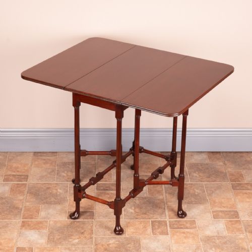 GOOD QUALITY MAHOGANY SPIDER LEG DROP LEAF TABLE - ADDITIONAL PHOTO 19