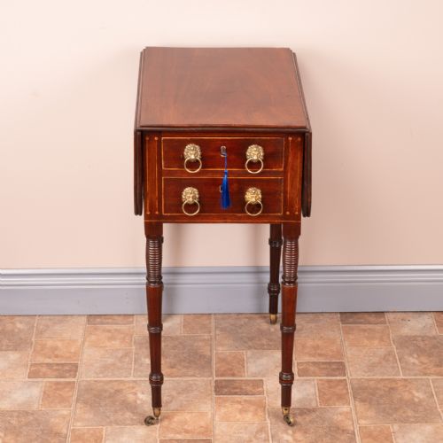GOOD QUALITY REGENCY MAHOGANY PEMBROKE WORK TABLE - ADDITIONAL PHOTO 1