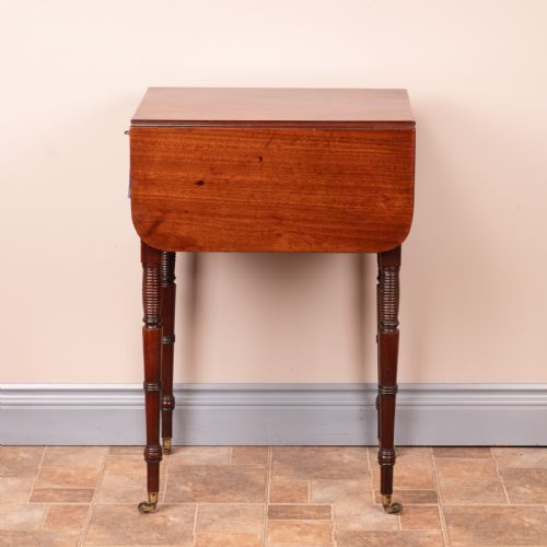 GOOD QUALITY REGENCY MAHOGANY PEMBROKE WORK TABLE - ADDITIONAL PHOTO 8