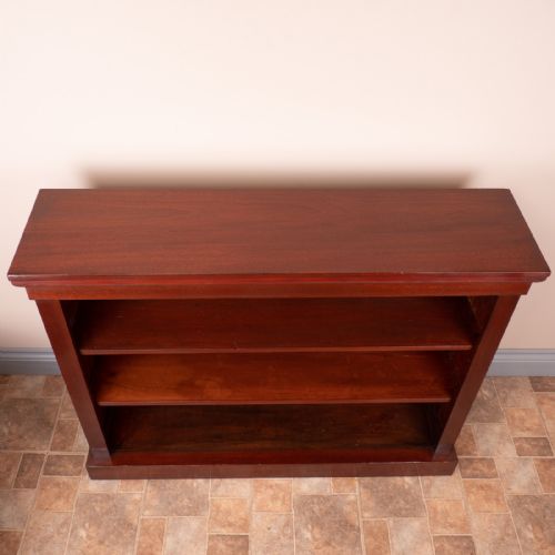 EDWARDIAN MAHOGANY OPEN BOOKCASE - ADDITIONAL PHOTO 5