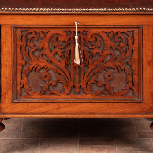 VICTORIAN WALNUT CANTERBURY STOOL - ADDITIONAL PHOTO 1