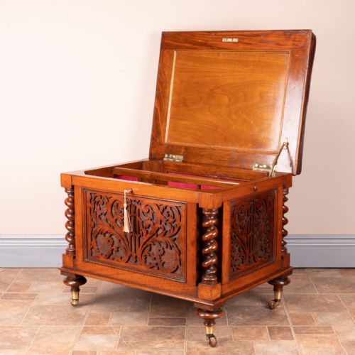 VICTORIAN WALNUT CANTERBURY STOOL - ADDITIONAL PHOTO 13