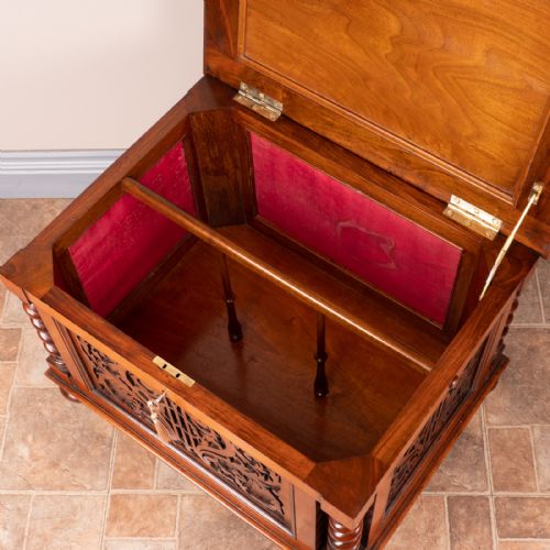 VICTORIAN WALNUT CANTERBURY STOOL - ADDITIONAL PHOTO 15