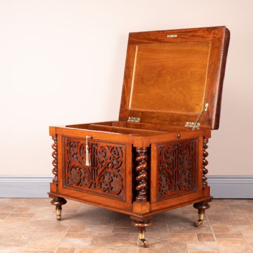 VICTORIAN WALNUT CANTERBURY STOOL - ADDITIONAL PHOTO 16