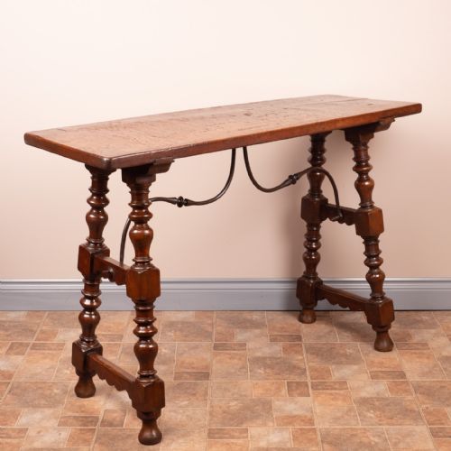 19THC SPANISH WALNUT TAVERN SIDE TABLE - ADDITIONAL PHOTO 4