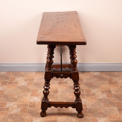 19THC SPANISH WALNUT TAVERN SIDE TABLE - ADDITIONAL PHOTO 6