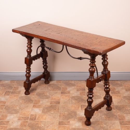 19THC SPANISH WALNUT TAVERN SIDE TABLE - ADDITIONAL PHOTO 8